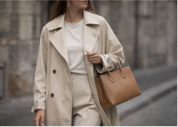 capsule wardrobe trench coat outfit beige coat minimalist style 2026
